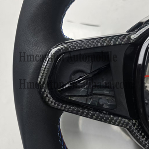 Volante Deportivo de Fibra de Carbono y Cuero Liso para BMW Serie G, M3 G20 G30 G80 M4 G82 M5 CS, Producto Popular - Product Image 6