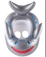 Dessin animé populaire forme animale Pvc anneau de bain bateau flotteur flamant canard gonflable bébé infantile natation flotteur anneau pour 3-6 ans