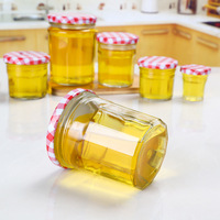 Bahasa Perancis Gaya Dua Belas Sisi 200 Ml Toples Selai untuk Saus Madu Acar Permen dengan Twist Off Sekrup Sekrup Logam tutup
