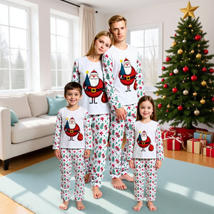 Conjunto de <span class=keywords><strong>Pijamas</strong></span> Navideños para Padres e Hijos, Diseño de Dibujos Animados, Manga Larga, Ropa Casual para el Hogar - Product Image 1
