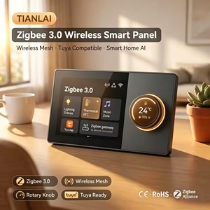 Panneau de contrôle intelligent pour maison connectée Tianlai Q8 Android 11 avec Zigbee MQTT Matter et bouton rotatif pour villa - Vente en gros usine - Product Image 1