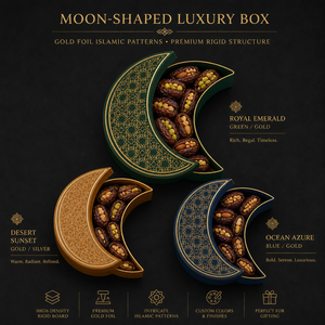 Food Grade Beauty Custom Design <b>EID</b> Ramanda Moon Shape Rigid Paper Candy Cookie Cake Chocolate Packaging <b>Boxes</b> - Product Image 3