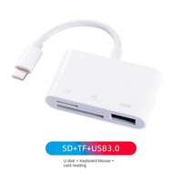 Lecteur de cartes mobile HAOYUE F36 Type-C 3-en-1 à trois emplacements pour installation externe, prend en charge les cartes SD/TF/USB et les appareils photo OTG