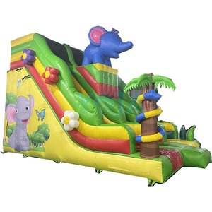 Château gonflable double toboggan géant, nouveau design, pour l'extérieur et l'intérieur, toboggan animalier sec pour enfants et adultes, idéal pour la récréation - Product Image 3