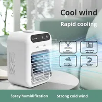 Mini Climatiseur de Bureau USB Ventilateur Humidificateur à Refroidissement par Eau pour Dortoir Bureau Ventilateur Portable Électrique en Plastique Usage Domestique
