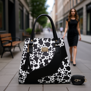 Bolso de Mano para Mujer Fana Marian, Cuero Patentado con Estampado Animal, Estilo Lujoso, Asas Superiores, Uso Diario - Product Image 2
