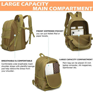 Customized Student Tactical Baseball Bag Hockey Backpack for <b>Racquet</b> Sport Storage - Product Image 4