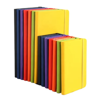 Carnet de notes A6 pour étudiants, personnalisable, couverture rigide, agenda de bureau, avec sangle, journal en cuir coloré