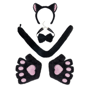 JUNVOY Novedad Transfronteriza: Set de Accesorios de Disfraz de Gato Hecho a Mano Estilo Japonés (Tela) para Cosplay y Convenciones de Anime - Product Image 5