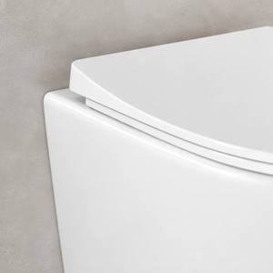 <span class=keywords><strong>WC</strong></span> en céramique sans rebord avec réservoir encastré, économie d'espace, <span class=keywords><strong>chasse</strong></span> d'eau siphonique haute efficacité pour projets résidentiels et hôteliers de luxe - Product Image 3