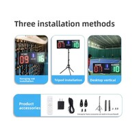 Nouveau compteur électronique extérieur à LED à 5 chiffres pour le comptage des scores de badminton de football de billard de basket-ball