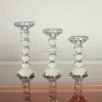 Candélabre en cristal élégant fait main à tête unique, forme personnalisée, décoration de table romantique pour mariage et Saint-Valentin