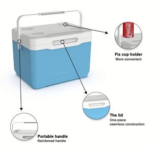 Factory Direct Price Portable Ice <b>Chest</b> Cooler Box Custom 13L <b>Handle</b> Insulated Food Cooler Box - Product Image 5