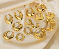 Gold Plated Filled Hoops Earring for Women