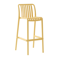 Tabourets de bar de haute qualité pour l'extérieur Tabouret de bar au design nordique Chaise de bar moderne en plastique PP empilable
