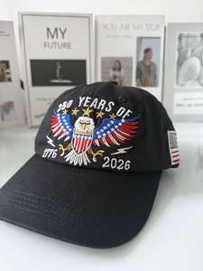 U.S. 250. Jahrestag Patriotische Baseballkappe Vintage Washed Eagle Bestickte 1776 2026 Verstellbare Snapback-Mütze für die 4. Juli Parade - Product Image 6