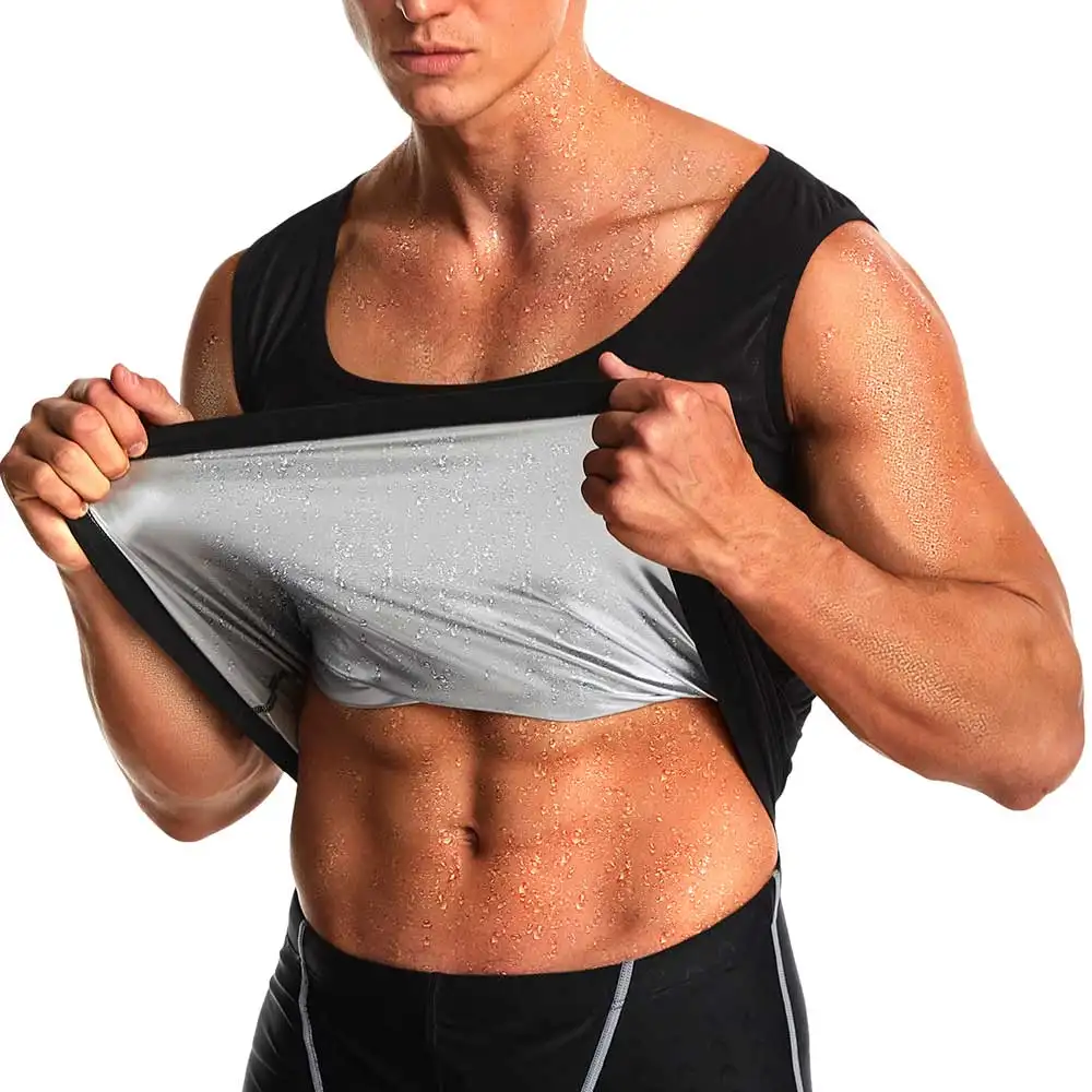Sauna Vest for Men Sweat Top Sweat Weight Loss Tank Top Suit Slimming Shirt Body Shaper Fat Burner Gym Workout Fitness Sport