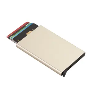 Porte-cartes de débit intelligent Pop-Up, Mini porte-cartes mince en Aluminium, portefeuille bloquant RFID
