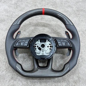 Volant de voiture avec grandes palettes de changement de vitesse en carbone pour <span class=keywords><strong>Audi</strong></span> S Line A3 A4 A5 <span class=keywords><strong>A6</strong></span> A7 A8 S3 S4 S5 S6 S7 S8 Q3 Q5 Q7 Q8 R8 RS RS3 RS4 RS5 - Product Image 3