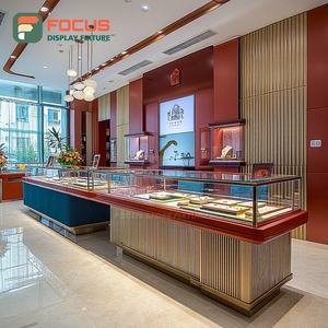 Comptoir de présentation de bijoux minimaliste avec panneau en verre trempé, meuble de boutique pour bijoux - Product Image 4