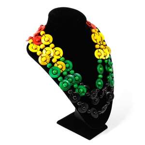 Bohemian etnik tarzı kolye hindistan cevizi kabuğu kolye renkli çok katmanlı boncuk retro el dokuması uzun kolye kadın mücevheratı - Product Image 4