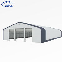 Carpa de Almacenamiento Reforzada, Resistente al Viento y Nieve, con Estructura de Acero Galvanizado en Caliente, Buen Precio, Carpa Tipo Arco para Ferias Comerciales