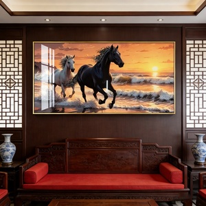 Venta de Fábrica: Cuadro de Porcelana de Lujo con Marco de Caballo, Arte Mural LED Grande de Animales para Sala de Estar, Oficina, Hotel - Product Image 3