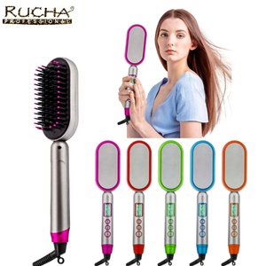 Cepillo Alisador de Cabello Portátil RUCHA, Peine Eléctrico para Cabello, Peigne Chauffant, Lisseur, Peine Iónico para Alisar el Cabello - Product Image 1