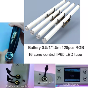 หลอดไฟ LED แบบกันน้ำ IP65 จำนวน 10 ชิ้น + กล่องชาร์จไร้สาย 1 เมตร แบตเตอรี่ 128 ชิ้น <span class=keywords><strong>x</strong></span> 0.25 วัตต์ หลอดไฟ LED RGBW แบบพิกเซล กันน้ำ IP65 ปรับความสว่างได้ พร้อมรีโมท IR - Product Image 5