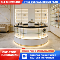 Vitrine à parfums professionnelle en LED, matériaux écologiques, étanche, facile à nettoyer, avec dos en verre