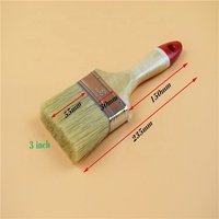 Fabricant de brosse à cheveux mixte manche en bois vernis queue rouge