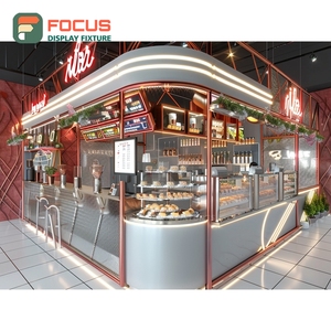 เคาน์เตอร์บริการกาแฟระดับมืออาชีพ โซนทำงานบาริสต้า พร้อมเคาน์เตอร์แคชเชียร์หน้าร้าน ทำจากไม้โอ๊คสีขาว สำหรับร้านกาแฟ - Product Image 2