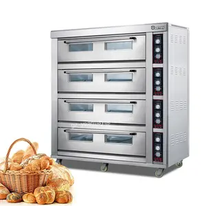 Industrial Multi Big Size Gas/Electric Baking Oven 4 Deck 12 Trays Oven Baking Turquie Grand Pain Bread Baking Oven Economy Set