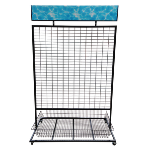 Custom Store Phone Accessories Stationery Sticker Tools Snack Hanging Storage Basket <strong>Metal</strong> Mesh <strong>Grid</strong> for Powder Display Rack - Product Image 2