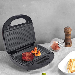 เครื่องทำอาหารเช้าอเนกประสงค์ 8 in 1 เครื่องปิ้งย่างไฟฟ้าสำหรับแซนวิช วาฟเฟิล โดนัท ฮอทดอก คุกกี้ แพนินี่ สีดำ - Product Image 1