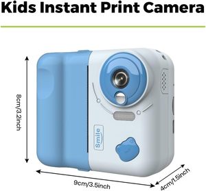 V19 Kids Instant <b>Print</b> <b>Camera</b> Thermal Inkless Photo <b>Camera</b> 1080P Video 2.4 Inch Screen Filter Toy Selfie <b>Camera</b> Gift - Product Image 6