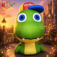 Mascotte de crocodile gonflable géante avec casquette de baseball pour enfants, décoration de parc à thème, centre commercial