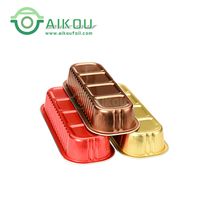 200ml jetable coloré en aluminium feuille pain gâteau moule de cuisson cuisson un moule à pain récipient avec couvercle