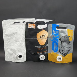 3L/5L Stand up Pouch Vitop Valve Aluminium Foil Packaging Gravure Printing for Wine Coffee Juice Beverage Water Champagne Storage - Product Image 4