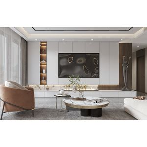 Nouvelle Meuble TV Mural <span class=keywords><strong>Morgan</strong></span> Classic en Bois Luxe Moderne Écologique Salon Hôtel Chambre à Coucher Salle à Manger - Product Image 1