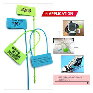 DX6-408P logo kustom nomor gratis sampel sekali pakai kustom Logo bernomor Tag Tamper bukti segel plastik untuk pengiriman gratis - Product Image 1