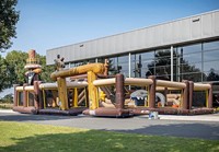 Ciudad de Diversión Inflable Gigante con Temática Pirata, Castillo Inflable Grande de PVC para Niños, Alquiler para Eventos al Aire Libre