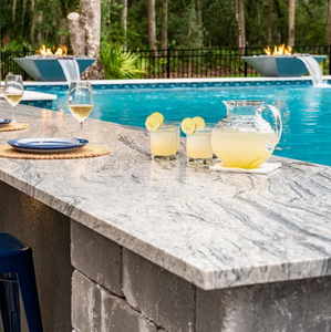 Foyer décoratif au gaz naturel/propane pour piscine Acier et acier corten pour terrasse extérieure ou foyer de jardin - Product Image 3