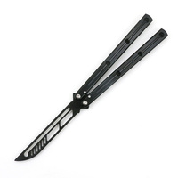 Couteau en aluminium pliant d'entraînement de papillon de pratique extérieure personnalisable d'OEM lame émoussée mise à jour pour des débutants DIY personnalisable