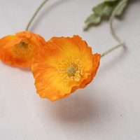 RTS Promotionnel Rose Corail 60 cm Fleur Artificielle Réaliste à Tige Unique Coquelicot en Soie Papaver Rhoeas pour la Maison, Mariages, Remises de Diplômes, Halloween