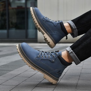 Bottes de luxe à tige haute pour hommes, bottes britanniques en cuir Vintage pour hommes, bottes de moto antidérapantes à la mode, Chelsea Botas Hombre 38-47 - Product Image 5