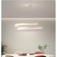 Lustres Créatifs Longs en Aluminium Noir/Blanc à Économie d'Énergie en Silicone, Idéaux pour Chambre à Coucher, Style Simple et Moderne - Meilleures Ventes