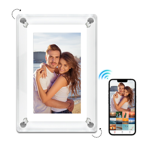 Venta al por mayor 8 pulgadas LCD Video Folleto Movimiento Libro WiFi Acrílico Marcos de fotos digitales para invitaciones de boda Cajas de regalo Arte - Product Image 1