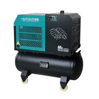 Compresseur d'air à vis portable 2,2 kW 3 CV avec système d'injection d'huile refroidi par air, faible bruit et vibrations, réservoir de 60 L pour la réparation automobile