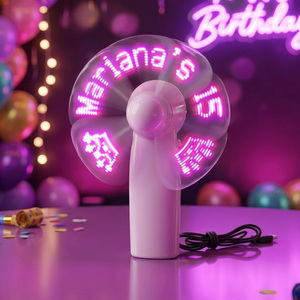 Ventilateurs LED portables miniatures programmables avec message personnalisé, affichage de logo, pour mariage, concert, publicité lumineuse, Pâques, <span class=keywords><strong>Halloween</strong></span> - Product Image 1